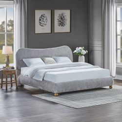 Eastern King Bed
/ Mattress Included  Grey Glitter Fabric. 1