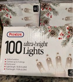 New: 100 count clear ultra bright indoor/outdoor lights