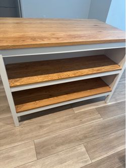 Ikea off white/oak kitchen island