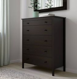 Beautiful IKEA Koppang Black-Brown 5 Drawer Dresser