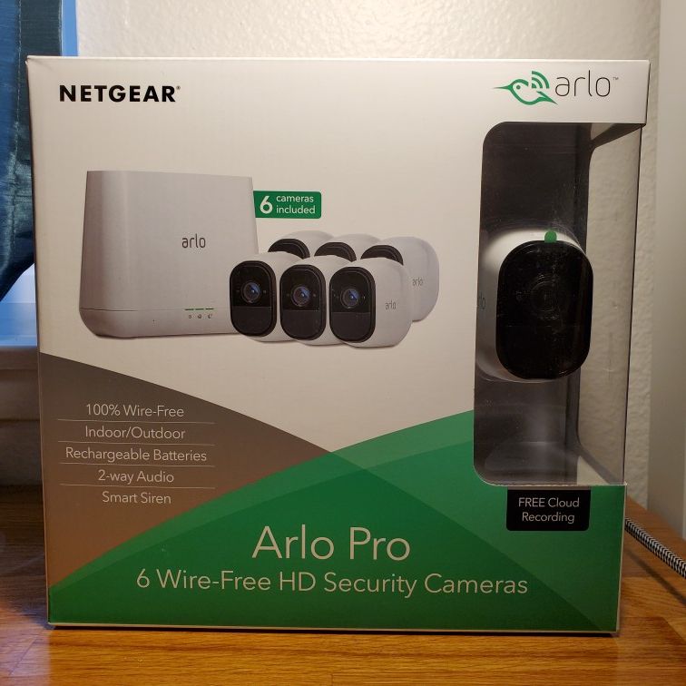 New NETGEAR Arlo Pro 6 Camera Wireless Security System