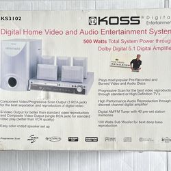 KOSS DIGITAL HOME VIDEO AND AUDIO SYSTEM