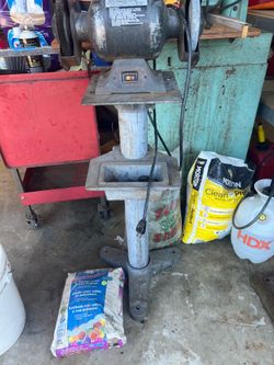 Bench grinder and stand