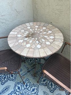 Garden/Patio Table + 2 Chairs