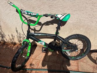 Kids green pedal bike