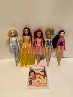 Disney Princess dolls lot and DVD