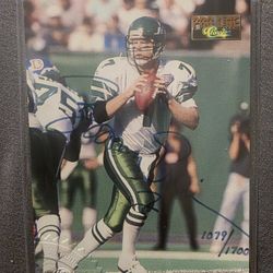 1995 Classic Pro Line Boomer Esiason Auto /1700 New York Jets NR-MINT