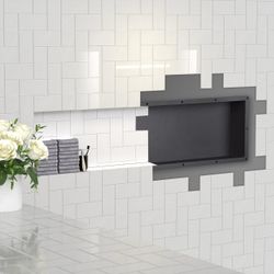 Large Rectangle Shower Niche 14" x 50"(Inside 12" x 48") with Mosaic MESH - Shower Niche Insert Tile Ready for Shower Wall Shelf - for Shampoo & Toile