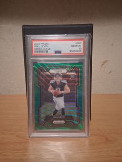 Will Levis 2023 Prizm Green Wave RC PSA 10