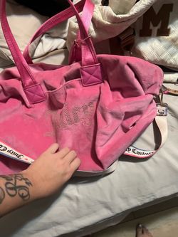 Juicy Couture Pink Velour Duffle Bag