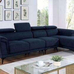 Brand New Navy Blue Modern Style Sectional Sofa