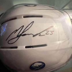 Mattias Samuelsson Signed Mini Buffalo Sabres Helmet 