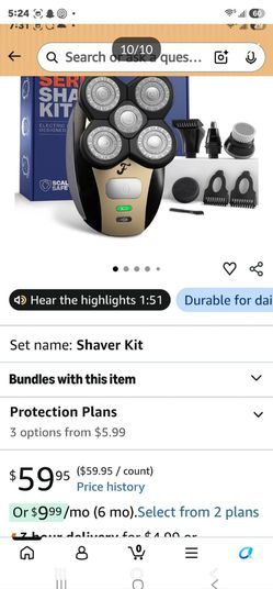 Electric Head Shaver Kit with Accessories
