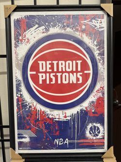 NBA DETRIOT PISTONS FRAMED POSTER 24x36