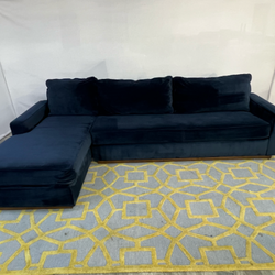 ( Delivery Available ) Apt2b Harper Dark Blue Sectional Couch