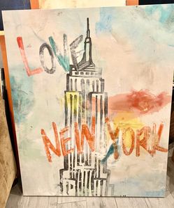 4FT🔥 Modern  Wall Art -X LARGE  “I LOVE NEW YORK”  