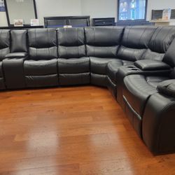 Tax Time Sale. Madrid Black Leather Reclining Sectional Now $1099. Easy Finance Option. Same-Day Delivery.