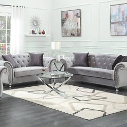 2PC Gray Sofa & Loveseat 🌸Spring Sale🌸
