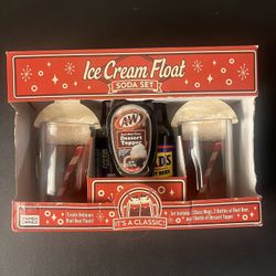 Ice Cream Float Soda Set 2 Mugs 2 Bottles Dads Root Beer A&W Dessert Topper New