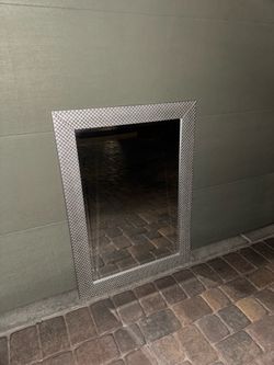 Silver wall mirror