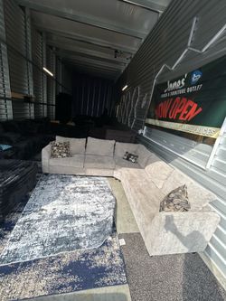 Gray L-Shape Sectional Sofa *Delivery Available*