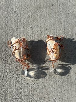 Black Mussel Copper Seashell Pendants