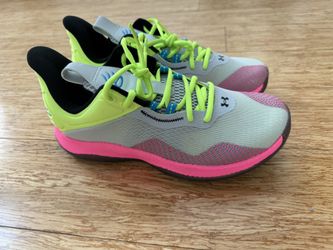Under Armour Curry Splash HOVR Low Halo Grey Pink Basketball Shoes Men’s 8