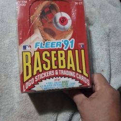 🇺🇸🥎"FLEER. 91 Baseball Box Seal (Trading Cards.