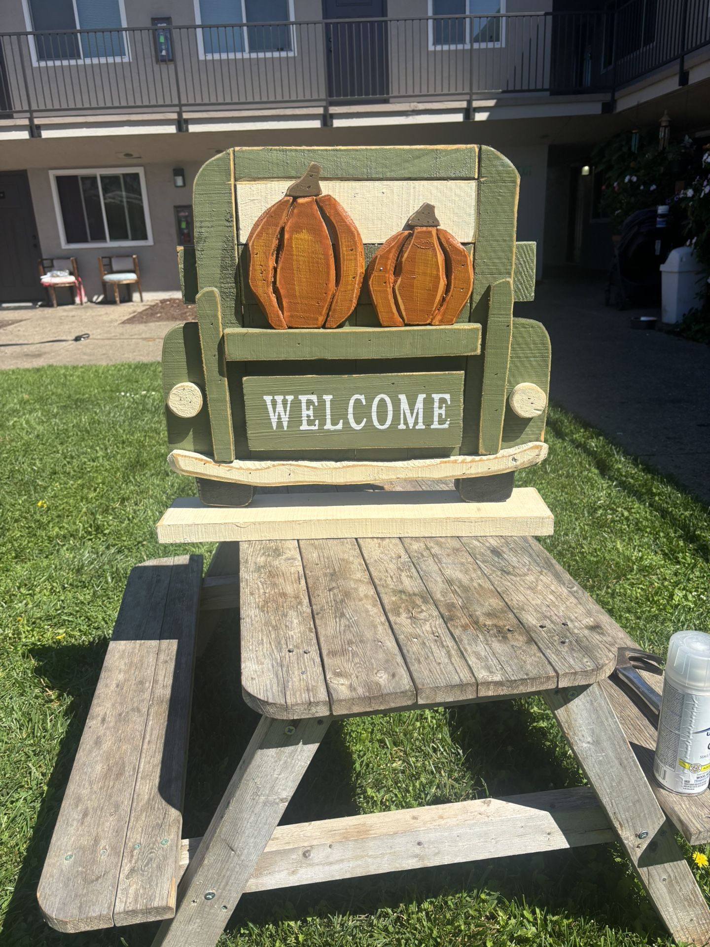 Fall Decorating for Fall 🍁 Solid Wood “Welcome” Sign