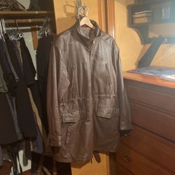 Genuine Leather Winter Coat
