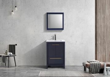 24” blue vanity