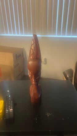 vintage hand-carved African bust, 13 inches tall