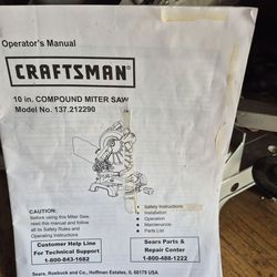 Sears craftsmen ten inch compound miter saw