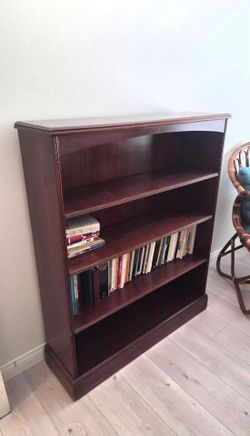 Book shelf mahogany color solid wood