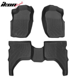 Fits 2001-2004 Toyota Tacoma Double Cab Anti-Slip Floor Mats All Weather TPE Carpets