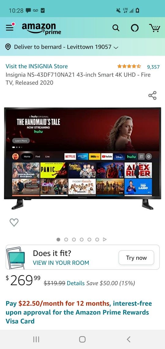 Insignia 43 4k HDTV  Best Buy Model