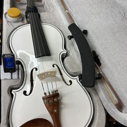4/4 White Violin with New Bow, Shoulder Rest, Digital Tuner, Extra Strings $160 Firm