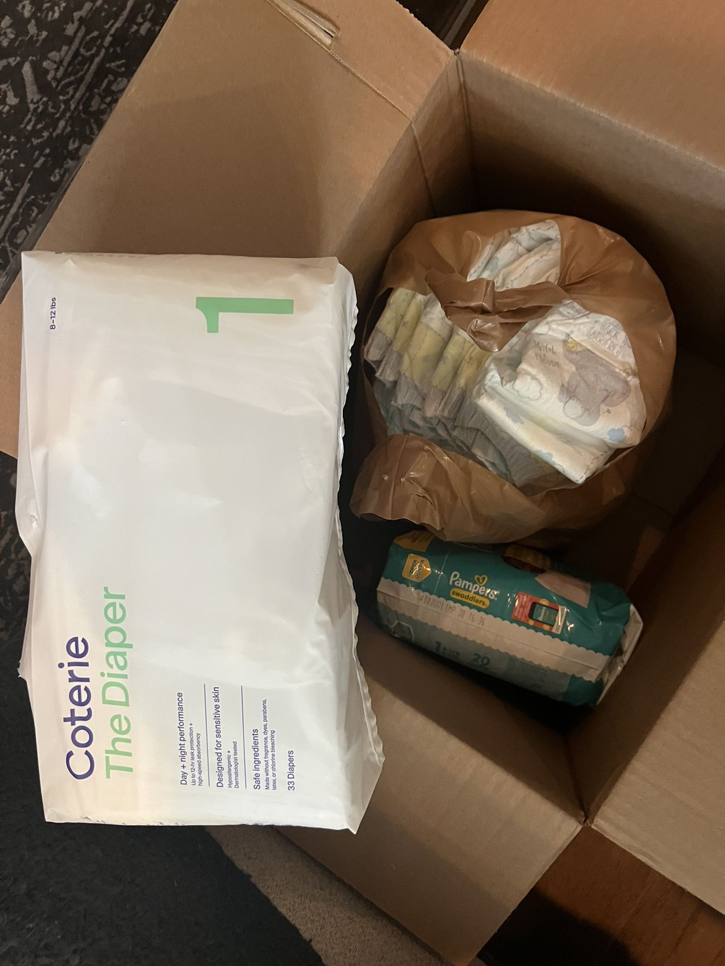 Coterie And Pampers Size 1 Bundle