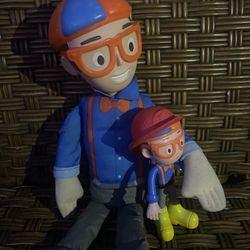 Blippi 16” Talking Doll and Blippi Fireman 5” Bendable Figure