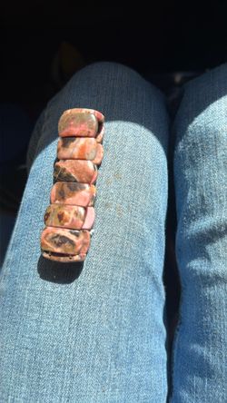 Handcrafted Rhodonite Bracelet 