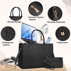New w/o tags: Laptop Bag for Women 15.6 Inch Work Tote Bags