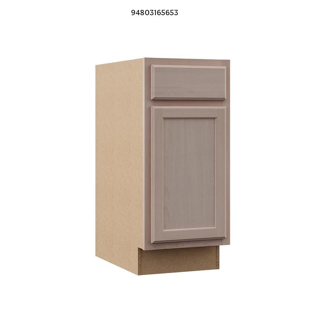 Hampton Bay Hampton Assembled 15x34.5x24 in. Base Kitchen Cabinet in Unfinished Beech