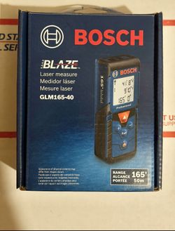 New Bosch BLAZE 165 ft. Laser Distance Tape Measuring Tool with Area and Volume
