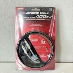 Monster Cable Subwoofer 400SW High Performance Subwoofer Cable 4m 13.12ft - New