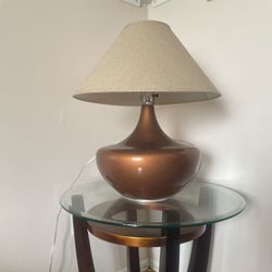 Two End Tables and Lamps