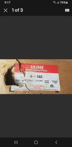Uline Poly Strapping - 1⁄2" x .027" x 7,200', Black, LOCAL PICKUP ONLY.