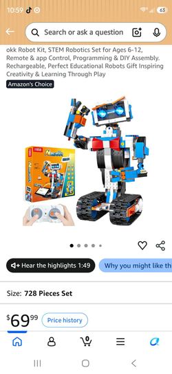 STEM Robot Building Kit 728 Pieces