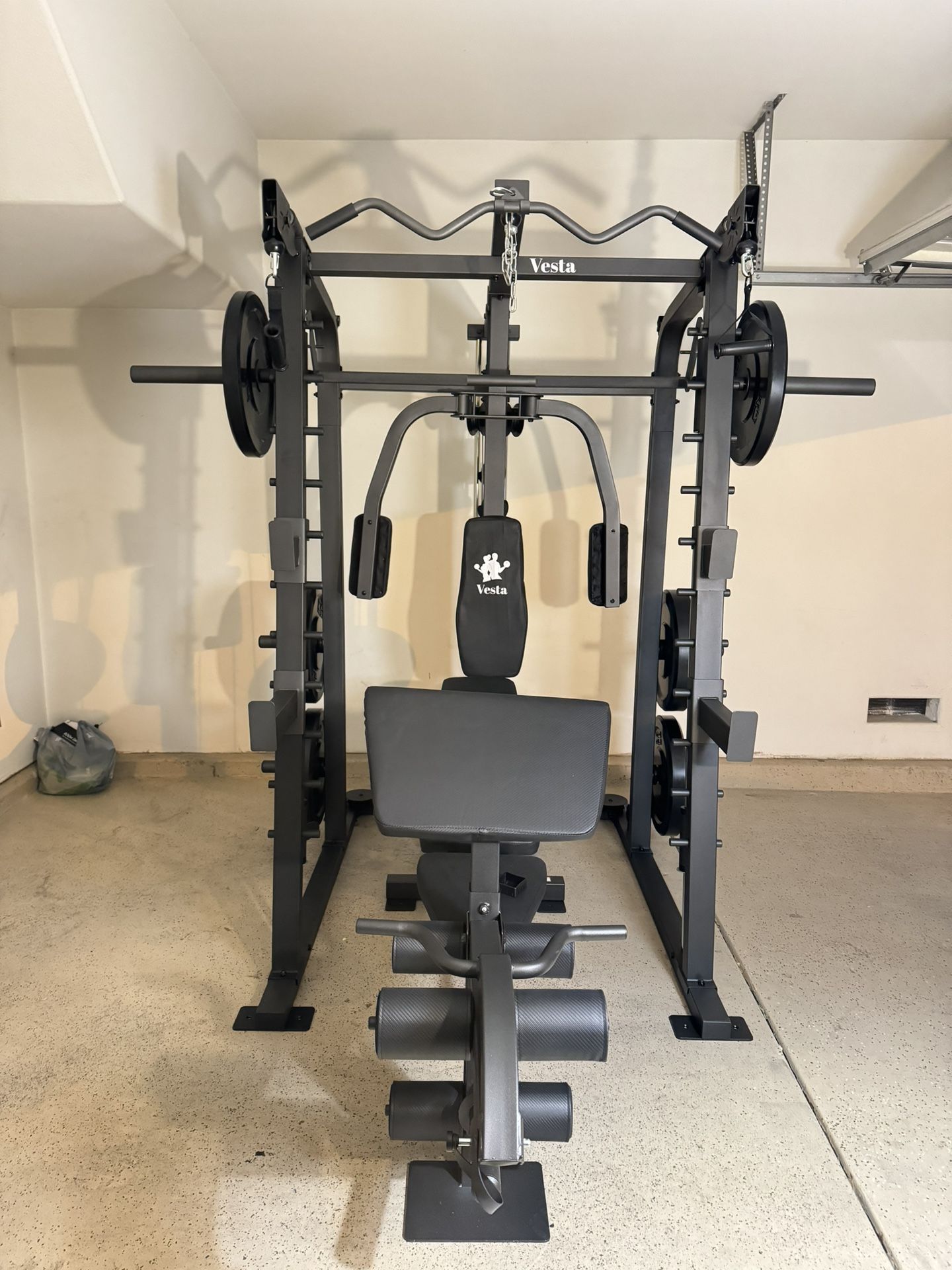 Smith Machine SM1001/FID Adj Bench/Gym Equipment/Fitness/Squat Rack/‼️⭕️WEIGHTS AND OLYMPIC BARBELL SOLD INDIVIDUALLY ⭕️‼️FREE DELIVERY🚚
