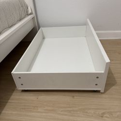 Ikea 2 Underbed Storage Drawers White