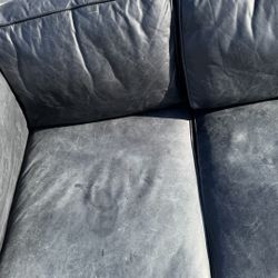 West Elm Black Sofa 